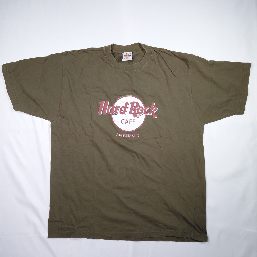 Hard Rock Cafe Amsterdam Men's T-shirt Green Size XL